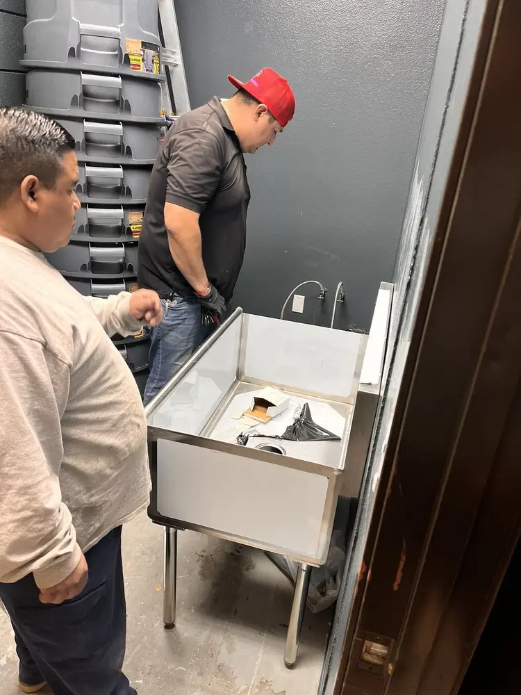 Commercial plumbing and sink installation in Savage